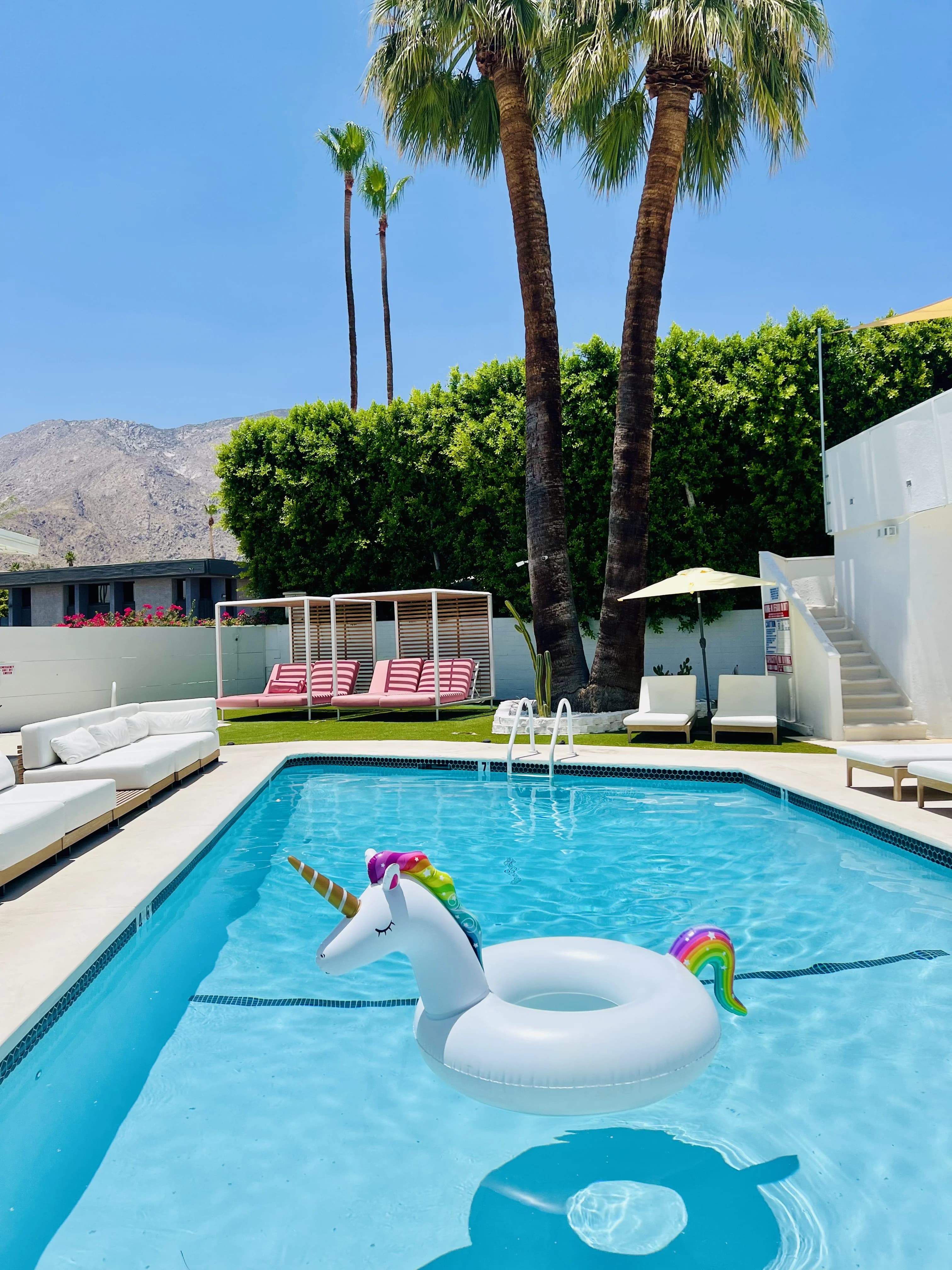 Heated (and sometimes cooled) swimming pool and outdoor hot tub